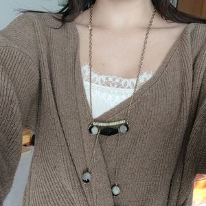 Unique Long Modern Art Deco Necklace